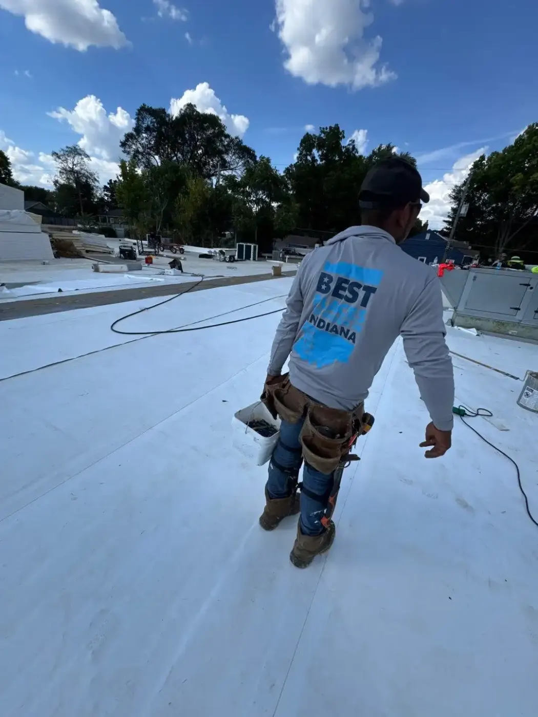 Commercial roofing by Sullivan Commercial Roofing near Bloomington, IN